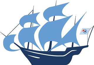 Graphic of a sailing ship with an SND flag at the stern.