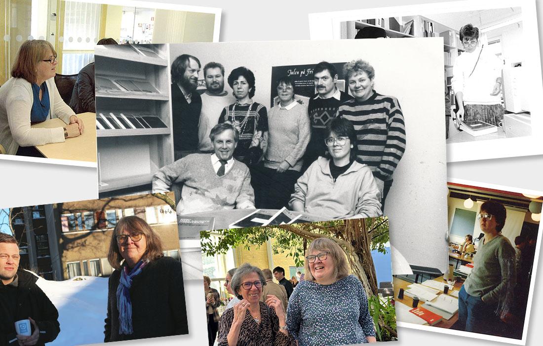 Kollage med bilder på Iris genom åren.